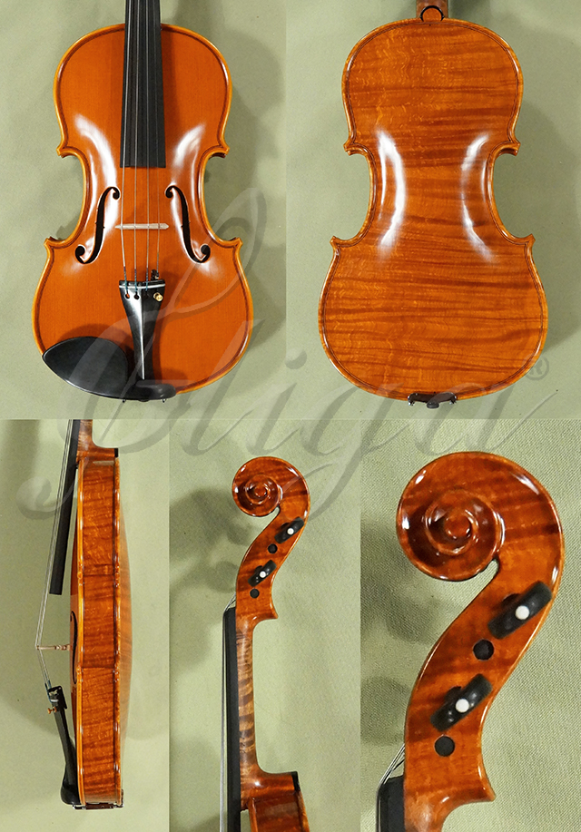 4/4 MAESTRO VASILE GLIGA Quilted Maple One Piece Back Violin  * Code: D0767