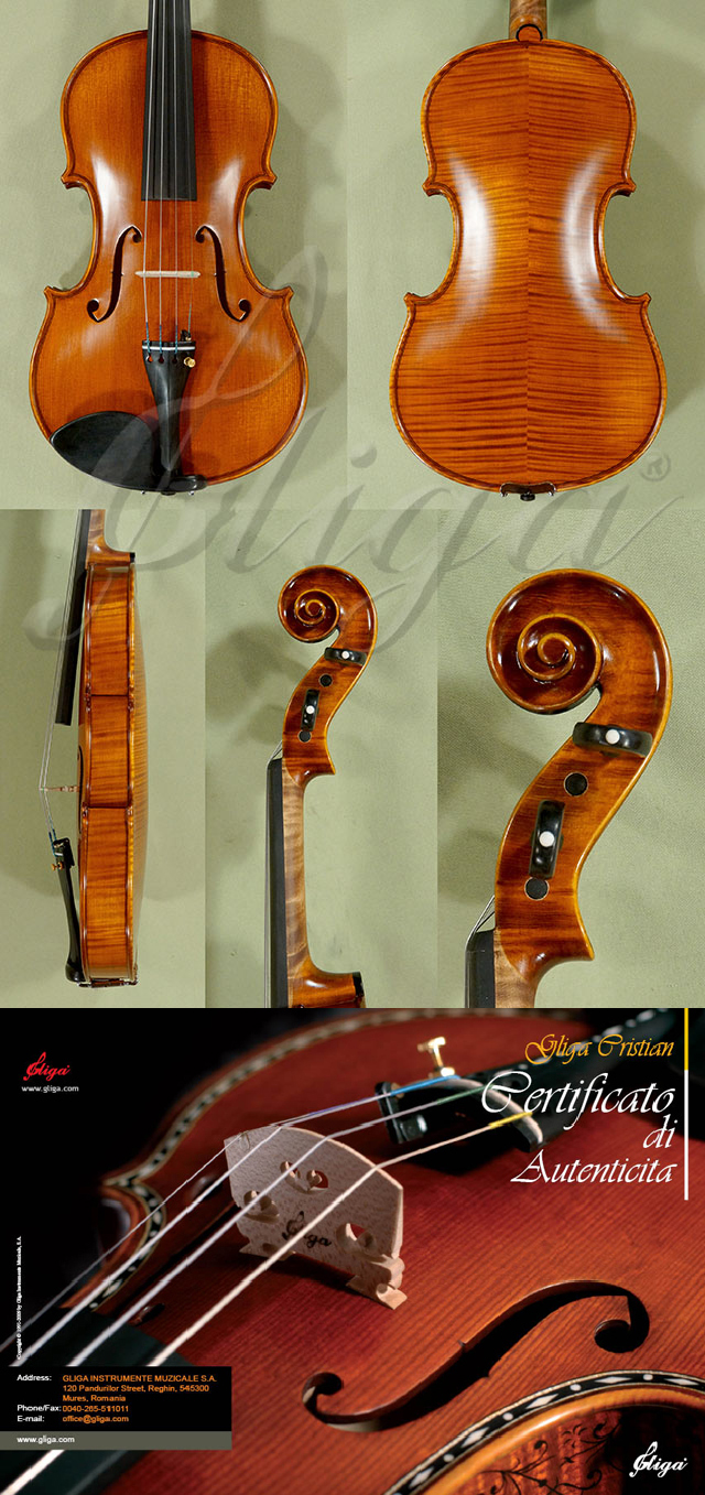 Antiqued 4/4 MAESTRO GLIGA Violin Guarneri  * Code: D0382