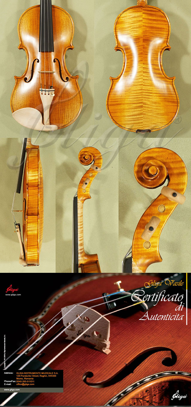 4/4 MAESTRO VASILE GLIGA Violin - Copy of Amati 1572 * Code: C6013