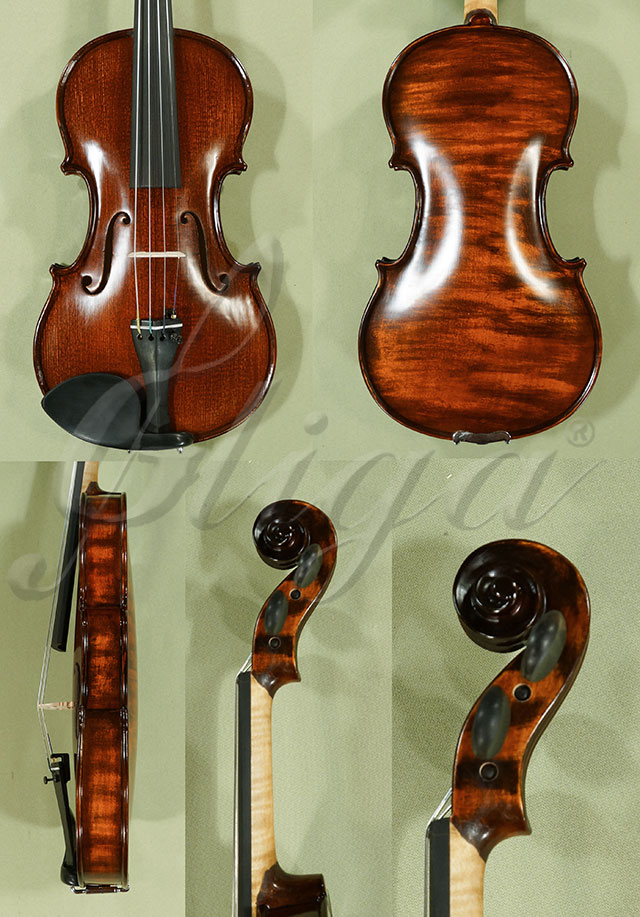 Stained Antiqued 1/2 WORKSHOP GEMS 1 One Piece Back Violin  * Code: C8640