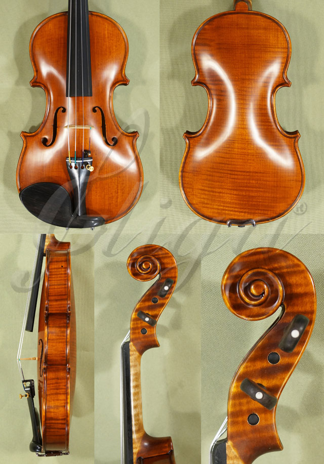 Antiqued 1/8 PROFESSIONAL GAMA Super One Piece Back Violin * Code: C1780