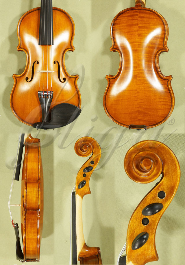Antiqued 1/16 School GENIAL 1-Oil Left Handed Violin * Code: C3013