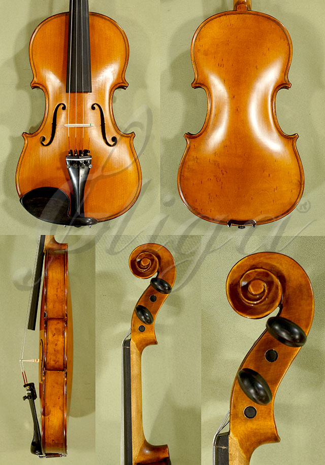 Antiqued 3/4 Student GEMS 2 Birds Eye Maple One Piece Back Violin * Code: C3344