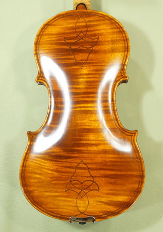 Antique Scratched 4/4 MAESTRO VASILE GLIGA Inlaid Double Purfling With Flower Design One Piece Back Violins Maggini 1630  * GC7177