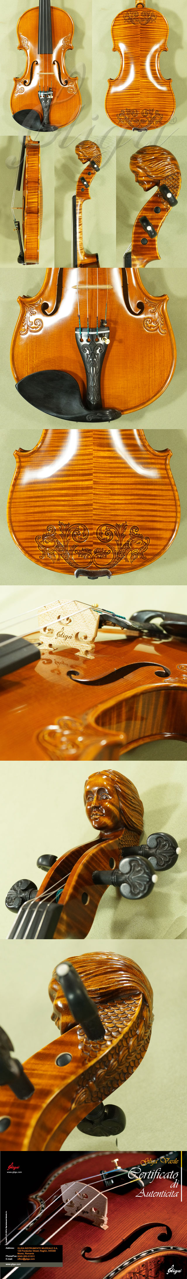4/4 MAESTRO VASILE GLIGA Girl Scroll Violin * Code: C4765