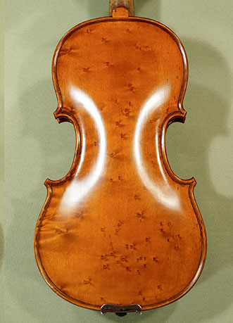 Antiqued 1/2 WORKSHOP GEMS 1 Birds Eye Maple One Piece Back Violins  * GC4480