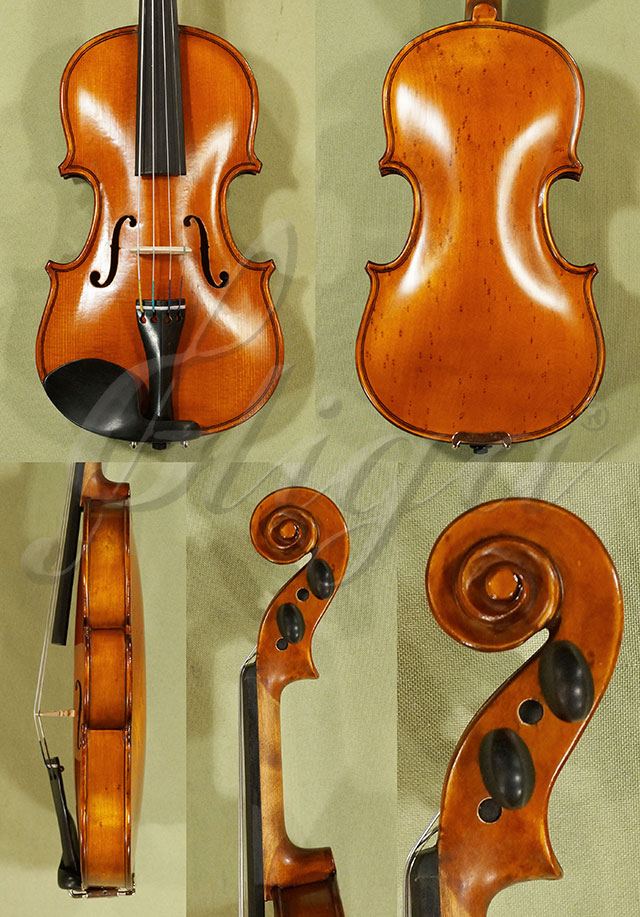 Antiqued 1/10 WORKSHOP GEMS 1 Birds Eye Maple One Piece Back Violin * Code: C6729