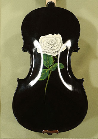 4/4 Student GEMS 2 Black White Rose Violins * GC7314