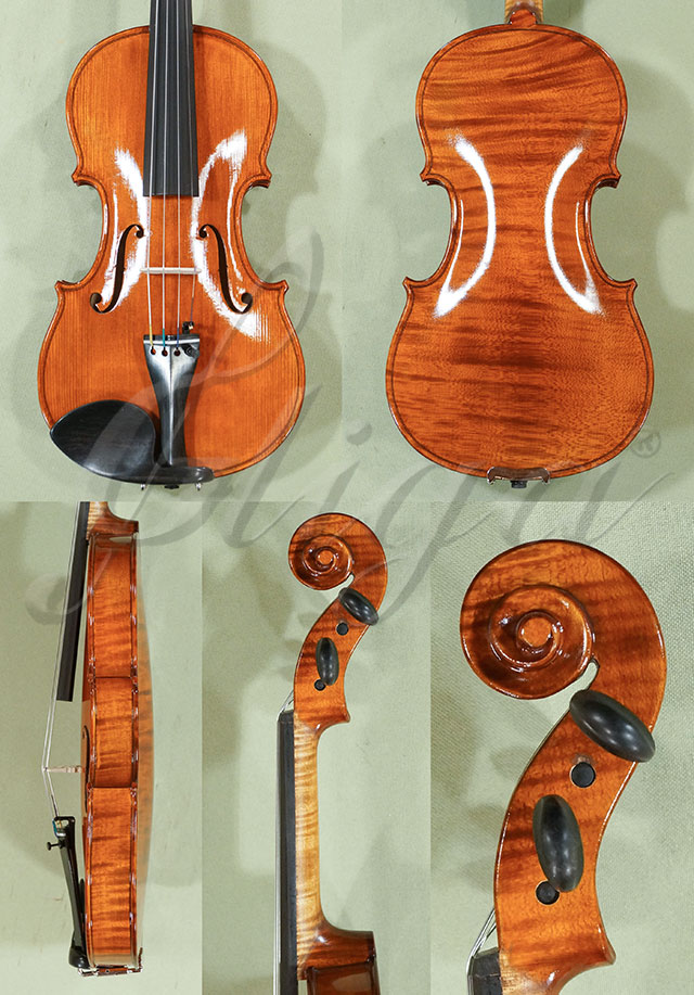 Shiny Antiqued 1/2 WORKSHOP GEMS 1 One Piece Back Violin  * Code: C7006