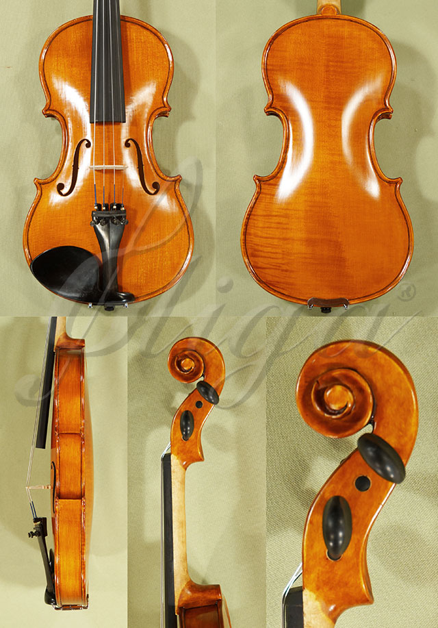 Antiqued 1/2 School GENIAL 1-Oil One Piece Back Violin  * Code: C8543