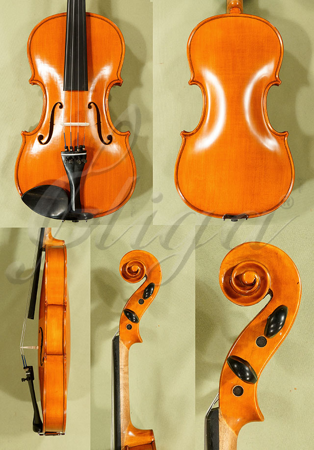 Antiqued 4/4 School GENIAL 1-Oil One Piece Back Violin  * Code: C9581