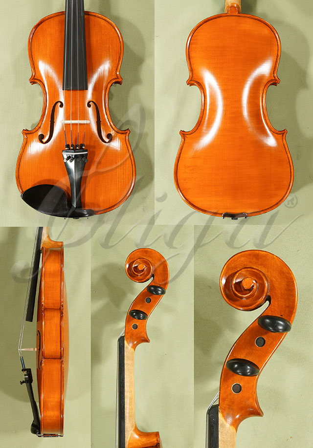 Antiqued 4/4 School GENIAL 1-Oil One Piece Back Violin  * Code: C9582