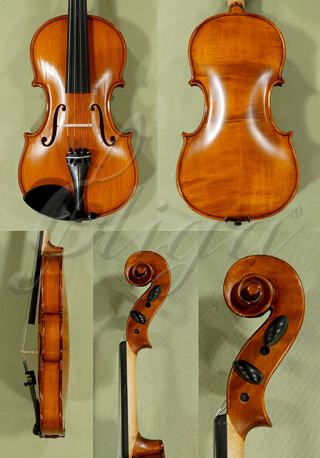 Antiqued 4/4 School GENIAL 1-Oil One Piece Back Violin  * Code: D0322