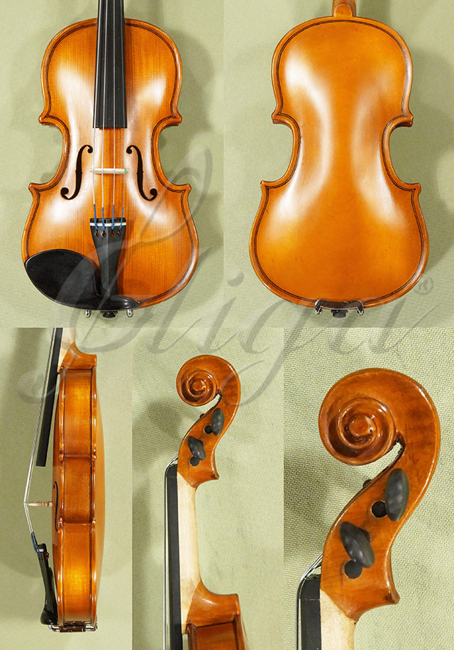 Antiqued 1/32 School GENIAL 1-Oil One Piece Back Violin  * Code: D0693