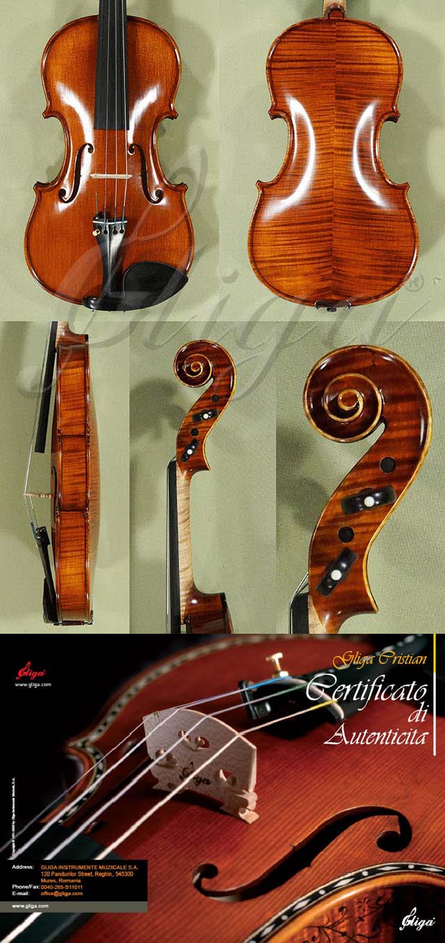 Antiqued 4/4 MAESTRO GLIGA Left Handed Violin * Code: D0745