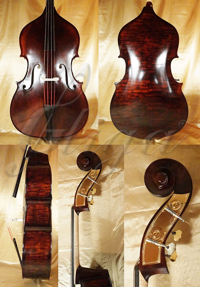 Stained Antiqued 3/4 School GENIAL 1-Oil Double-Bass * Code: D0800