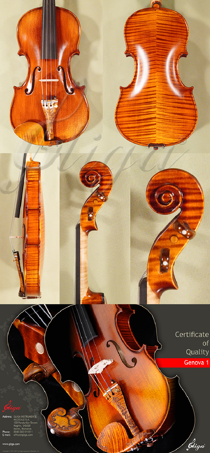 Antiqued 4/4 MASTER GENOVA 1 Violin * Code: D1333