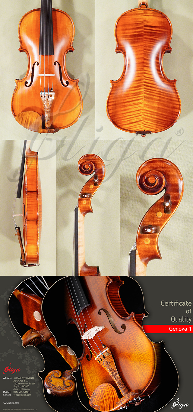 Antiqued 4/4 MASTER GENOVA 1 Violin * Code: D1335
