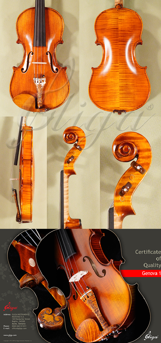 Antiqued 4/4 MASTER GENOVA 1 Violin * Code: D1337
