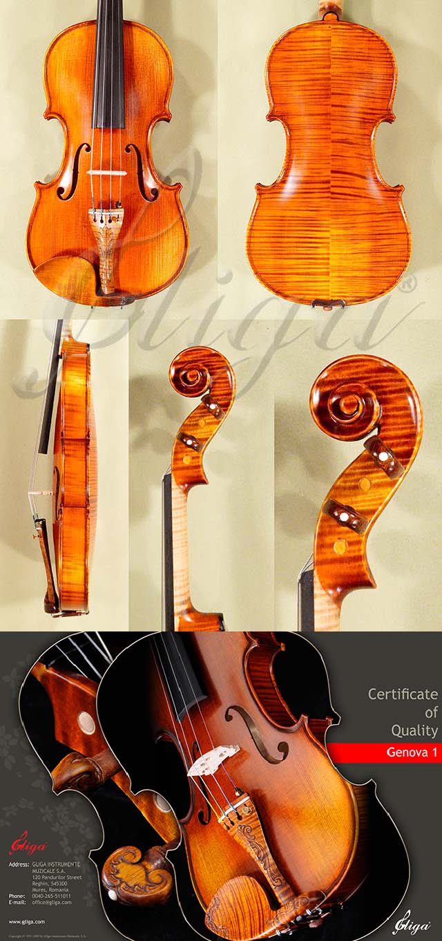 Antiqued 4/4 MASTER GENOVA 1 Violin * Code: D1340