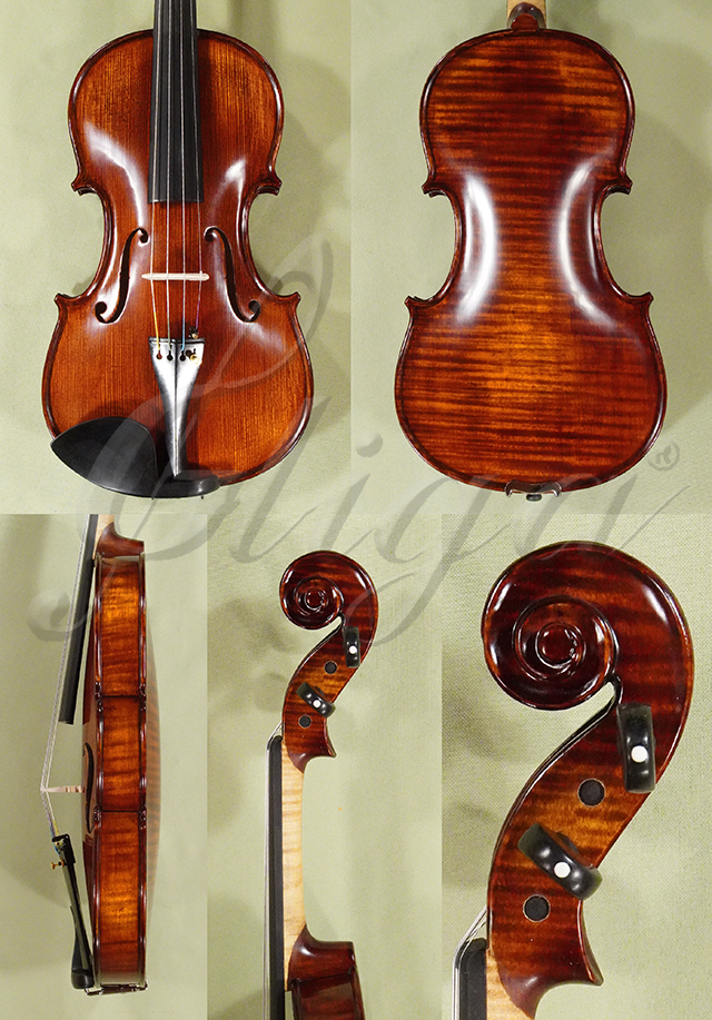 Stained Antiqued 4/4 PROFESSIONAL GAMA Super One Piece Back Violin * Code: D1409