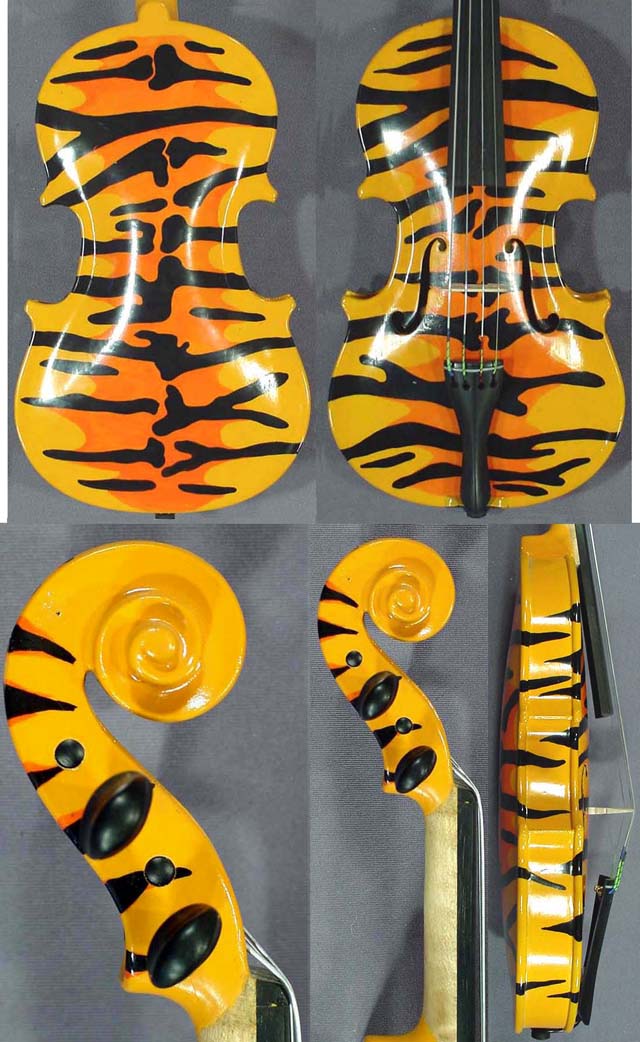 1/16 ADVANCED Student 'GEMS 2' Orange Tiger Violin